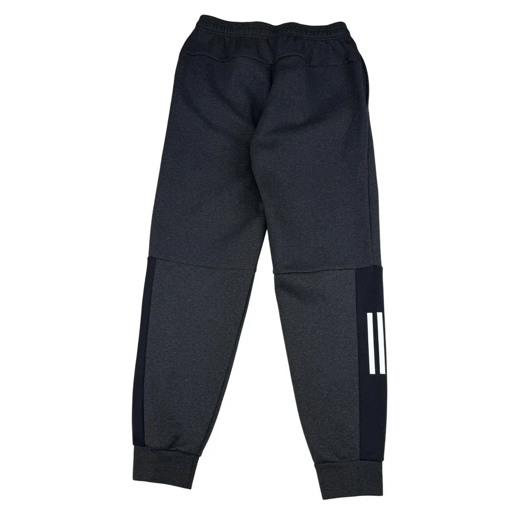 Adidas M SID LGO Pt FL Joggers Mens M Black Heather Fleece DM4320 3-Stripei